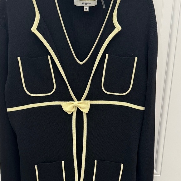 Black 2 piece VERTIGO Dress from PARIS. Very good condition. Size M - Picture 6 of 13
